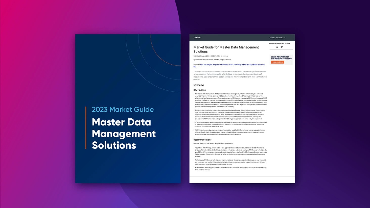 Gartner Market Guide for MDM Solutions